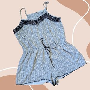 AEO Boho Embroidered Romper